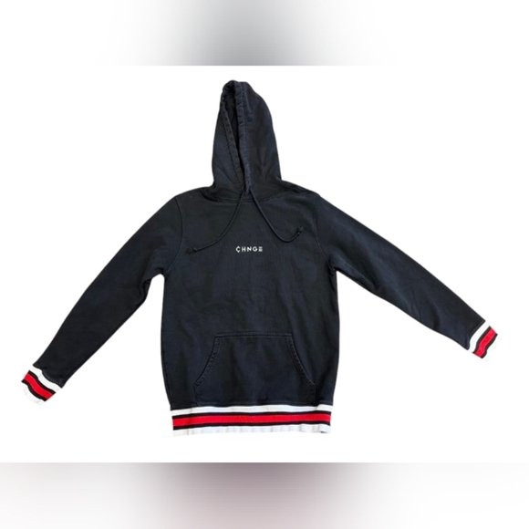 Chnge Hoodie EUC Kangaroo Black Pull Over Size Small - Picture 5 of 10
